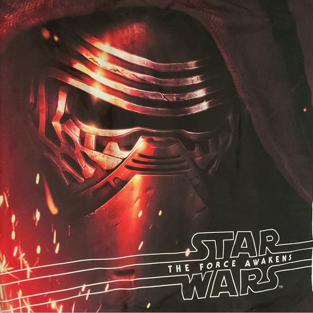 Star Wars The Force Awakens large Pocket pillowcase Kylo Ren Black Red Standard